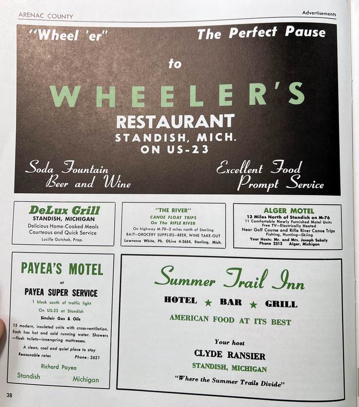 Wheelers Restaurant - Old Ad From 1959 Playtime Guidebook (newer photo)